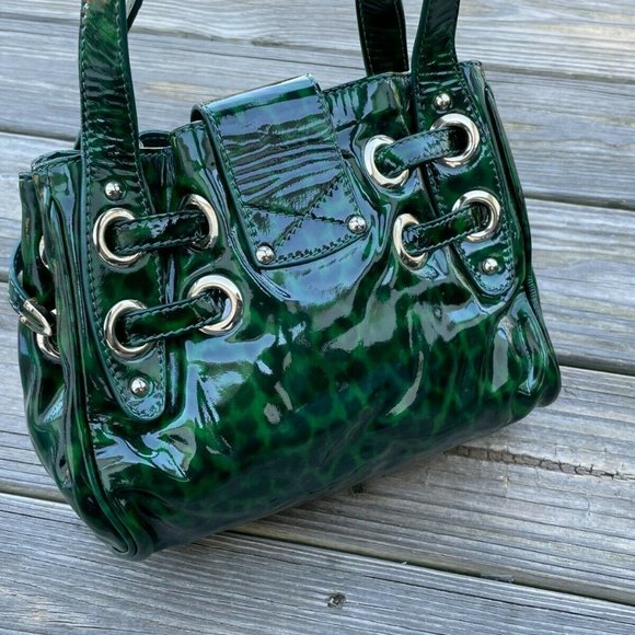 Jimmy Choo Roquette Bag Leopard Print Patent Leather Shoulder Bag Made in Italy - Picture 2 of 13